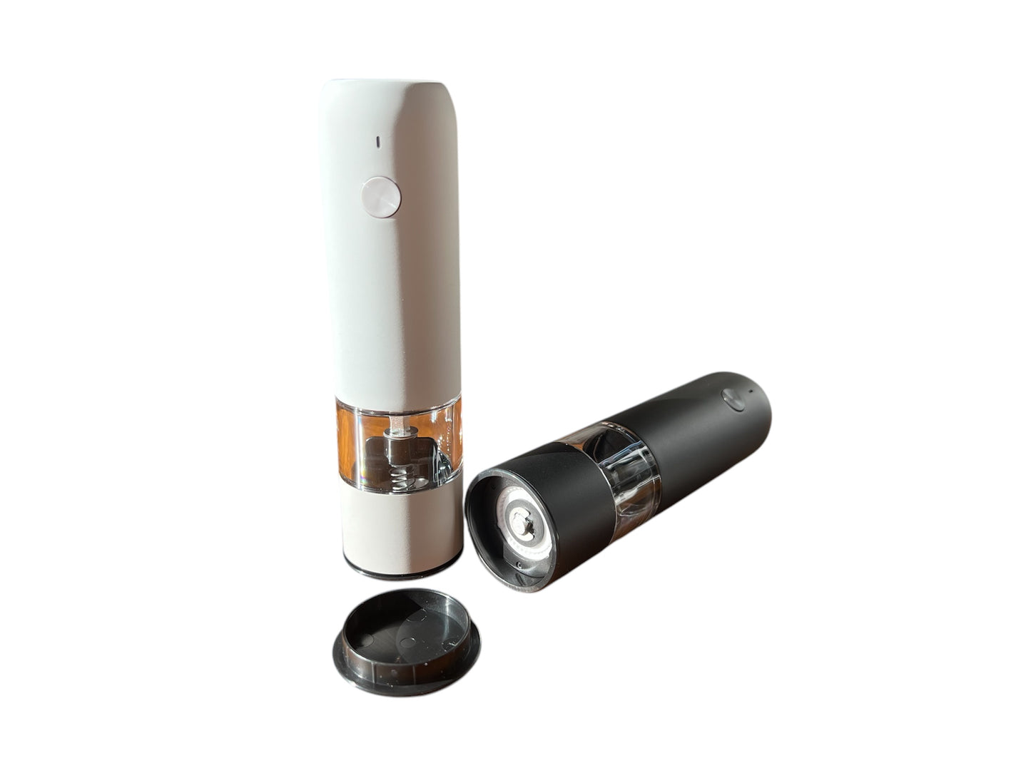 Electric Salt and Pepper Table Grinder 2 piece Black and White